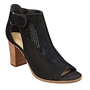 Marc Fisher Demika Perforated Block Heel Booties Size 7